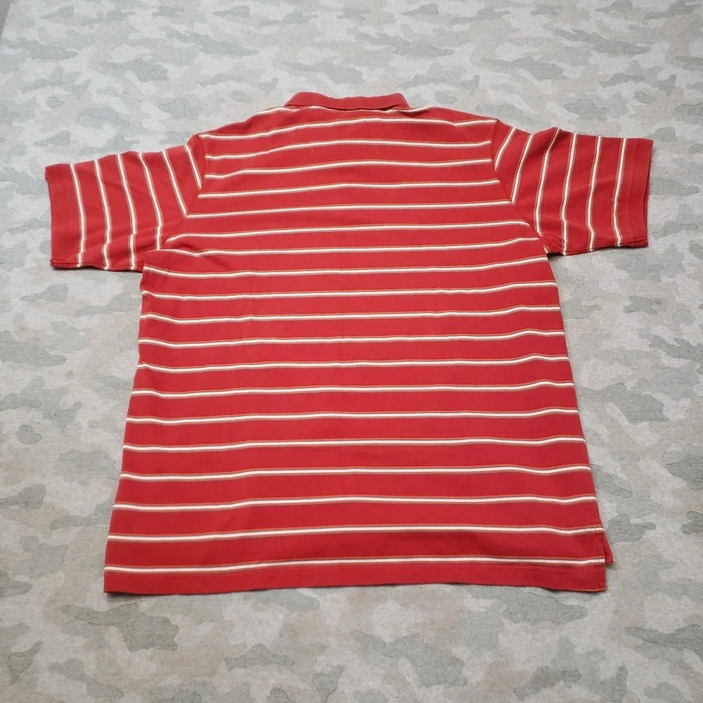 Nike ACG Polo Shirt Mens 2XL Red Short Sleeve‎ Striped Outdoors